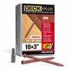 Hillman Deck Screw, #10 x 3 in, Steel, Trim Head, Torx Drive 48460